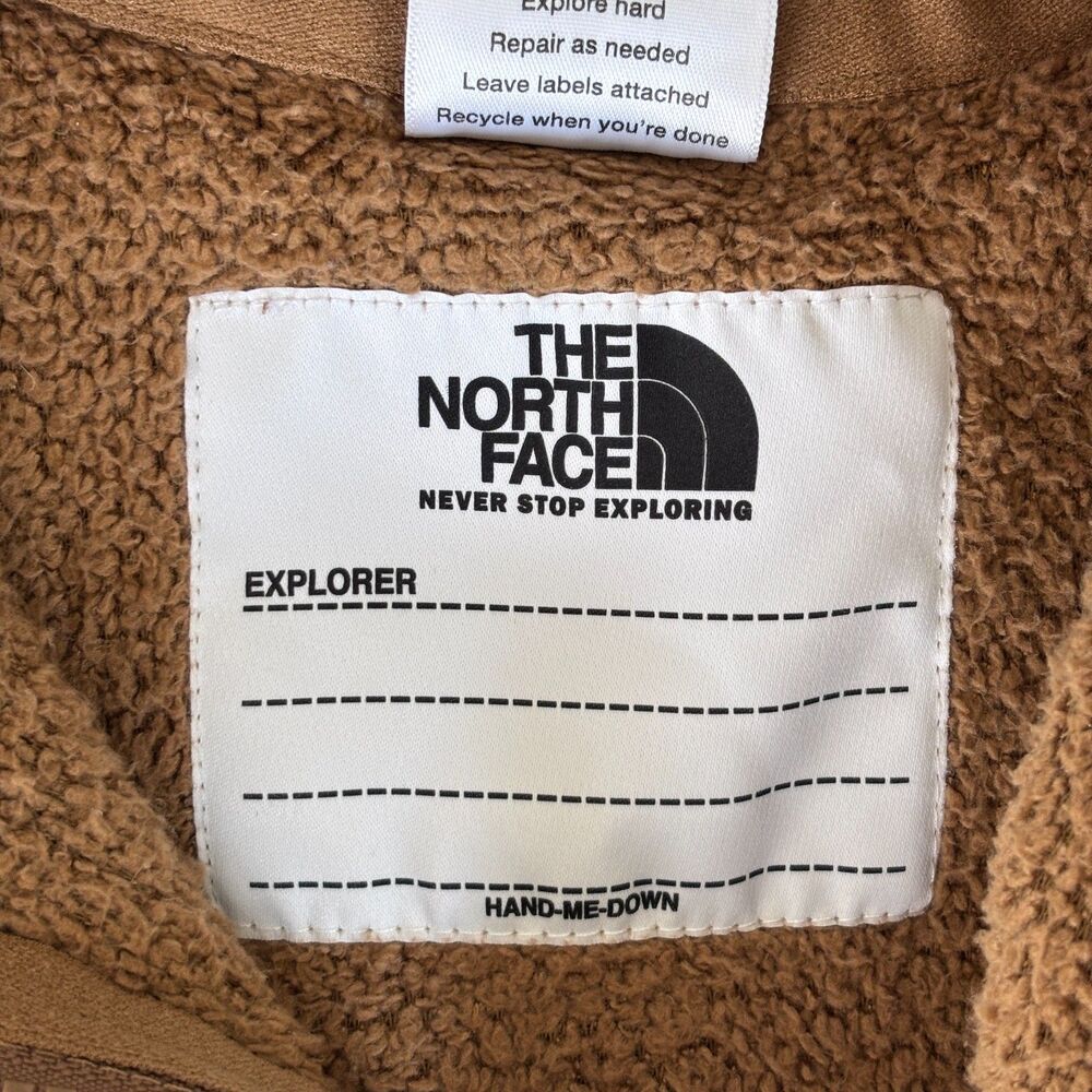The North Face Baby 12-18M Campshire Bear Ears Teddy Brown Fleece Zip Hoodie - Picture 6 of 10
